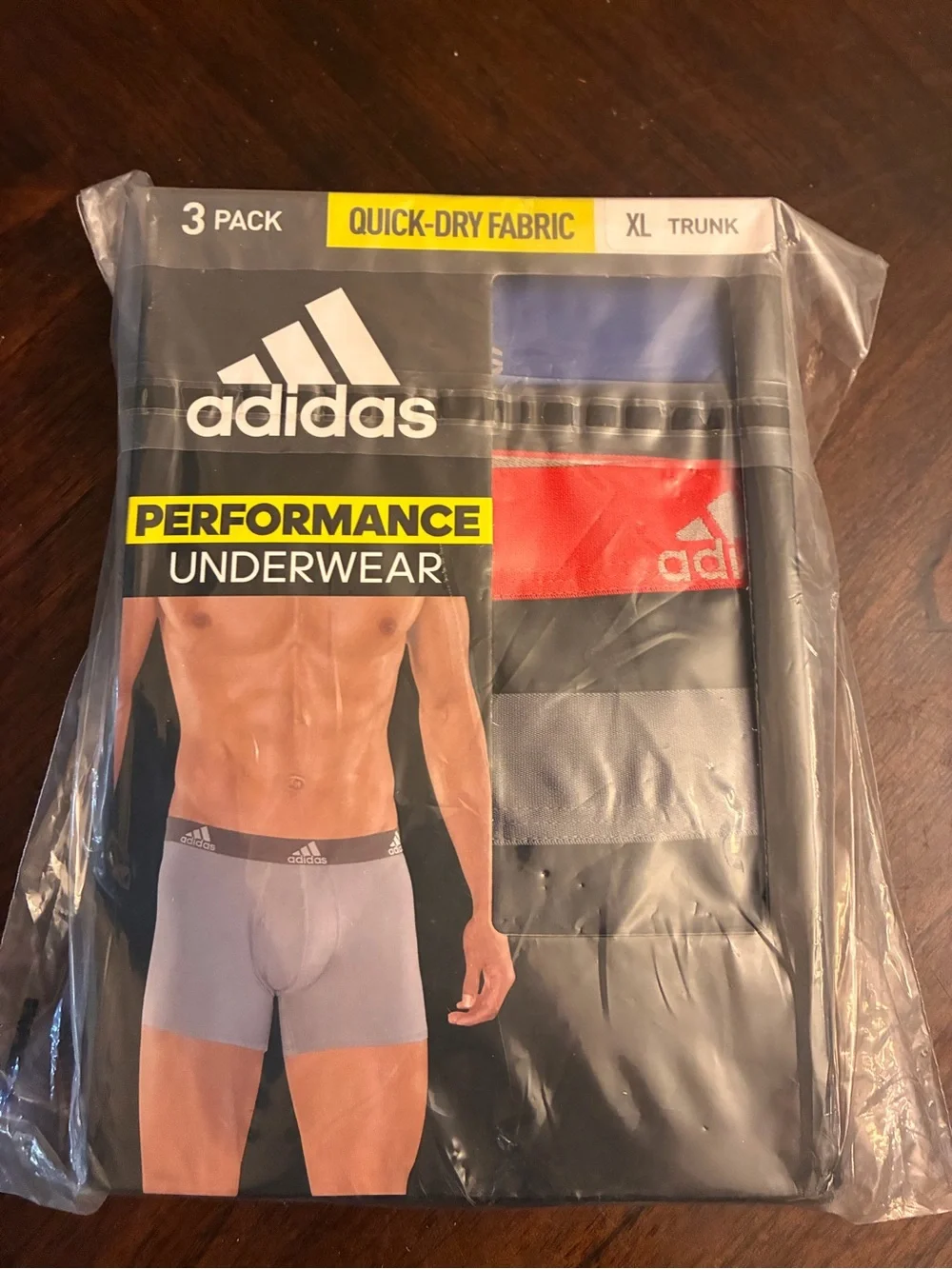 3-pack of adidas Men's Performance Boxer Briefs New XL